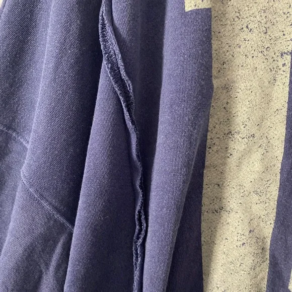 We The Free Blue Number 13 (T Swift) Camden Oversized Distressed Sweatshirt XS - Picture 4 of 7